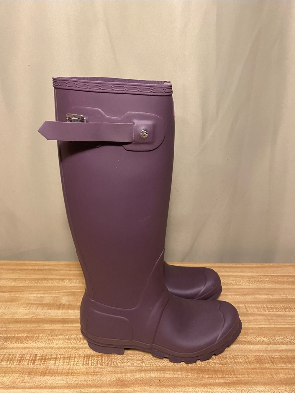 Hunter Womens Original Tall PURPLE URCHIN (PRO) waterproof boots size 7 NWT